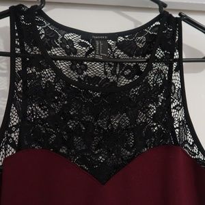 Forever 21 Burgandy+ Black Lace